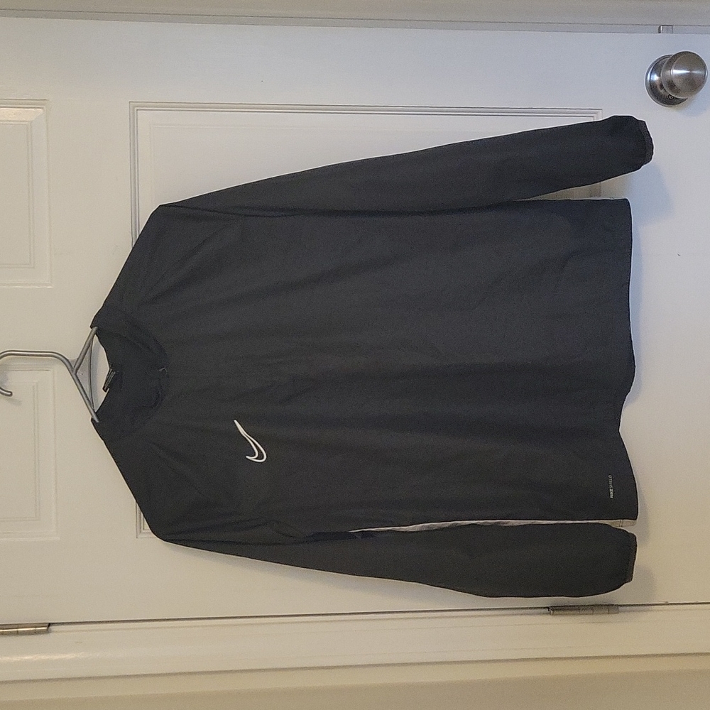 Black and White Nike Shield Half Zip Pullover